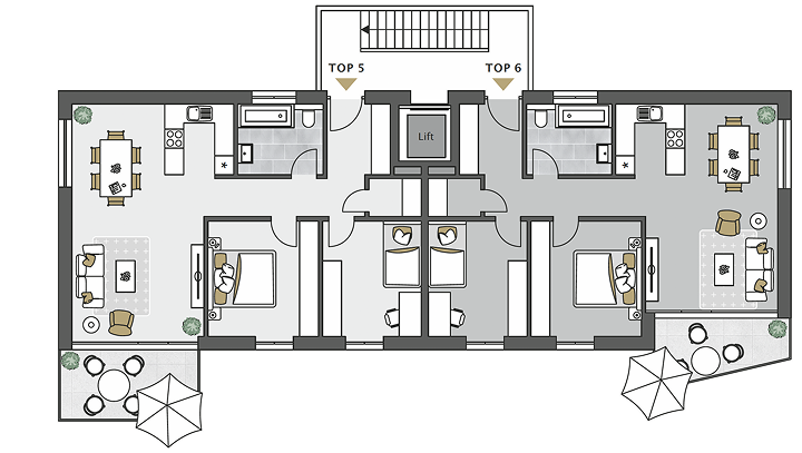 Apartmenthaus Dornbirn Dachgeschoss